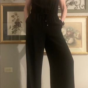 Chic Black Crepe Jumpsuit